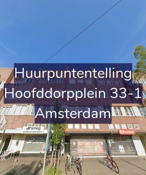 Foto gevel Huurpuntentelling voor Hoofddorpplein 33-1, Amsterdam