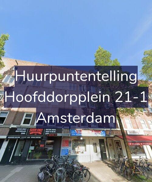 Foto gevel Huurpuntentelling voor Hoofddorpplein 21-1, Amsterdam