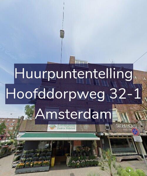 Foto gevel Huurpuntentelling voor Hoofddorpweg 32-1, Amsterdam