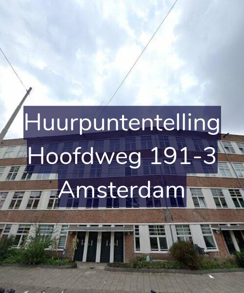 Foto gevel Huurpuntentelling voor Hoofdweg 191-3, Amsterdam