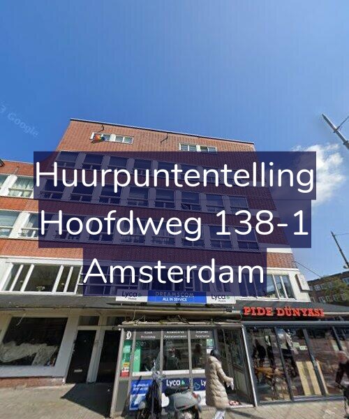 Foto gevel Huurpuntentelling voor Hoofdweg 138-1, Amsterdam