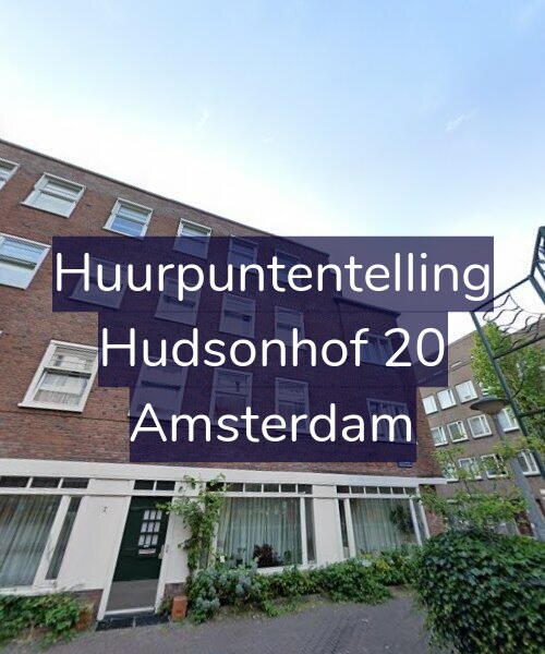 Foto gevel Huurpuntentelling voor Hudsonhof 20, Amsterdam