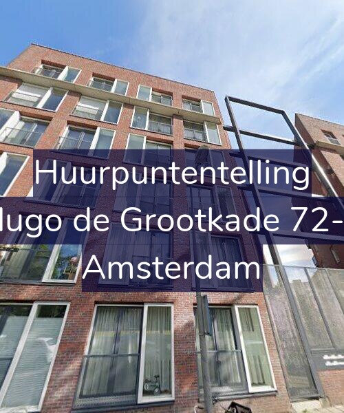Foto gevel Huurpuntentelling voor Hugo de Grootkade 72-E, Amsterdam