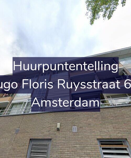 Foto gevel Huurpuntentelling voor Hugo Floris Ruysstraat 6-2, Amsterdam