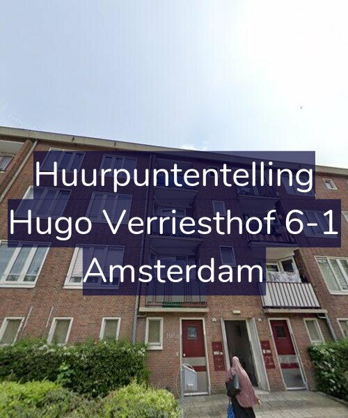 Foto gevel Huurpuntentelling voor Hugo Verriesthof 6-1, Amsterdam