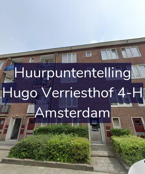 Foto gevel Huurpuntentelling voor Hugo Verriesthof 4-H, Amsterdam