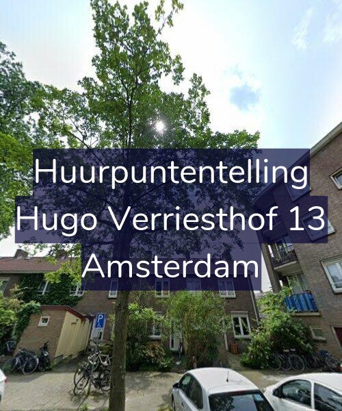 Foto gevel Huurpuntentelling voor Hugo Verriesthof 13, Amsterdam