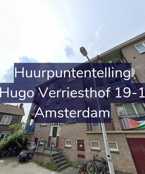 Foto gevel Huurpuntentelling voor Hugo Verriesthof 19-1, Amsterdam