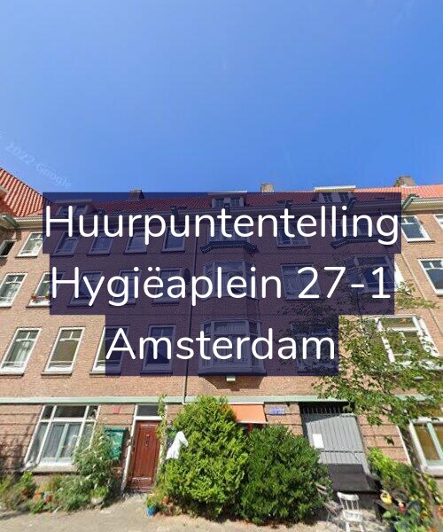 Foto gevel Huurpuntentelling voor Hygiëaplein 27-1, Amsterdam