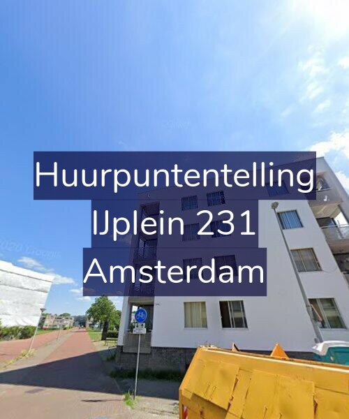 Foto gevel Huurpuntentelling voor IJplein 231, Amsterdam