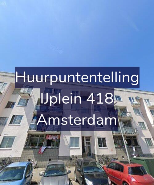 Foto gevel Huurpuntentelling voor IJplein 418, Amsterdam