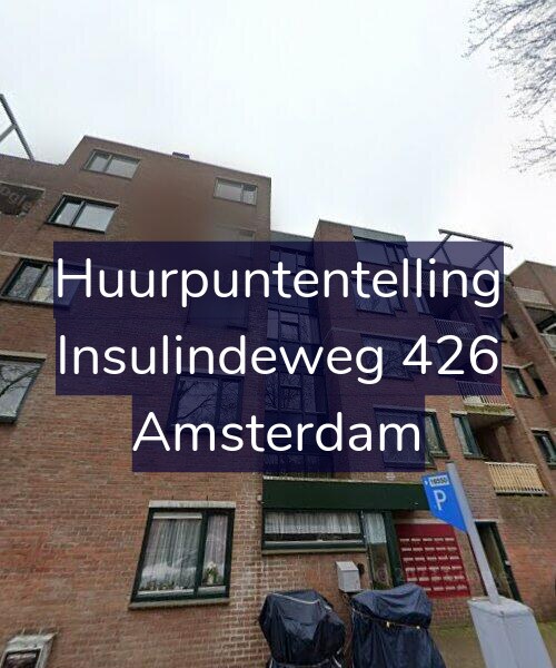 Foto gevel Huurpuntentelling voor Insulindeweg 426, Amsterdam