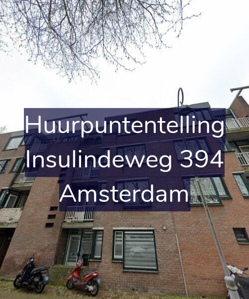 Foto gevel Huurpuntentelling voor Insulindeweg 394, Amsterdam
