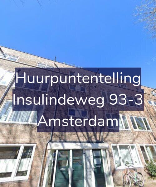 Foto gevel Huurpuntentelling voor Insulindeweg 93-3, Amsterdam