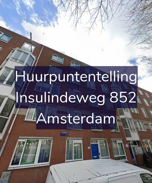 Foto gevel Huurpuntentelling voor Insulindeweg 852, Amsterdam