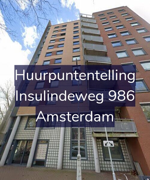 Foto gevel Huurpuntentelling voor Insulindeweg 986, Amsterdam