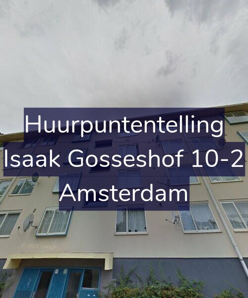 Foto gevel Huurpuntentelling voor Isaak Gosseshof 10-2, Amsterdam