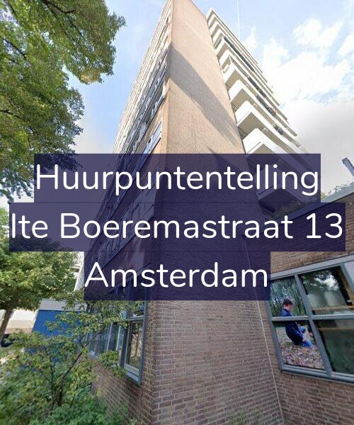 Foto gevel Huurpuntentelling voor Ite Boeremastraat 13, Amsterdam