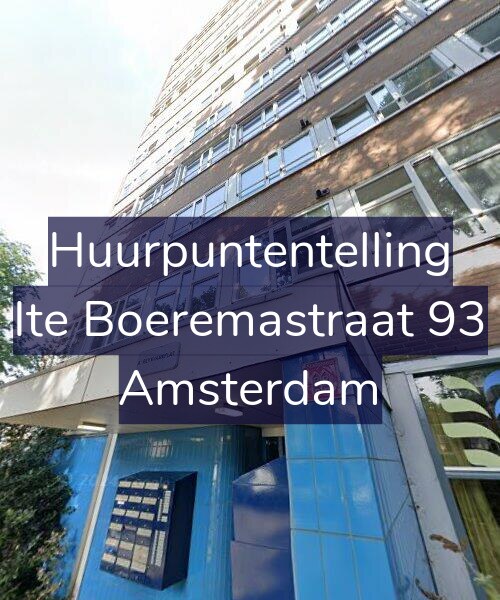 Foto gevel Huurpuntentelling voor Ite Boeremastraat 93, Amsterdam