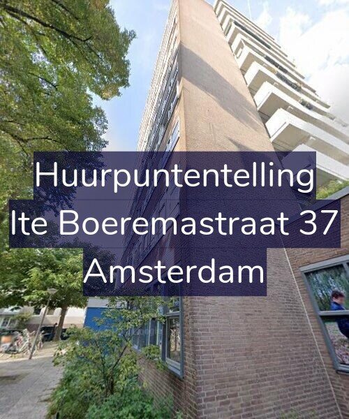Foto gevel Huurpuntentelling voor Ite Boeremastraat 37, Amsterdam