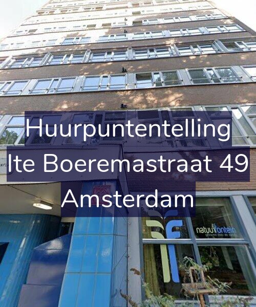 Foto gevel Huurpuntentelling voor Ite Boeremastraat 49, Amsterdam