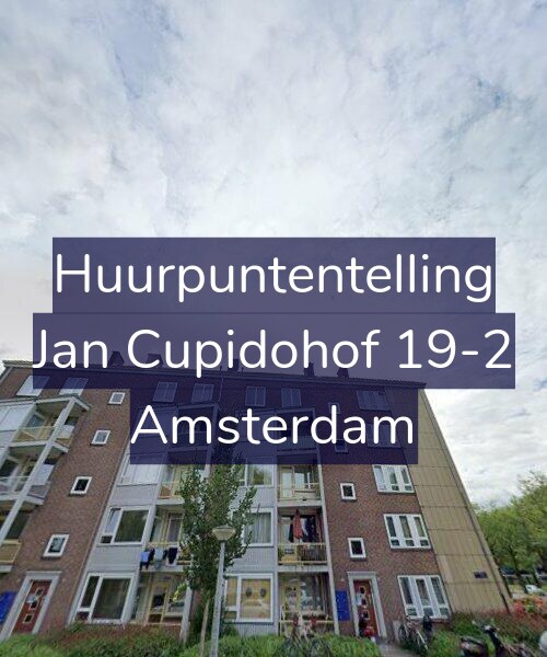 Foto gevel Huurpuntentelling voor Jan Cupidohof 19-2, Amsterdam