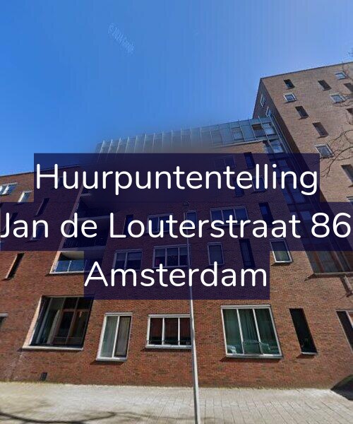 Foto gevel Huurpuntentelling voor Jan de Louterstraat 86, Amsterdam