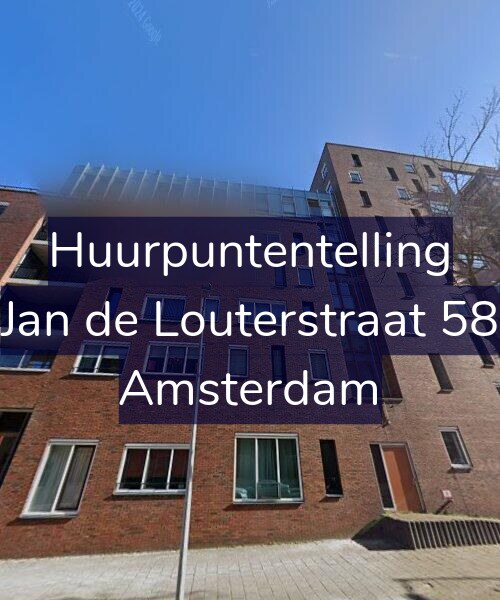 Foto gevel Huurpuntentelling voor Jan de Louterstraat 58, Amsterdam