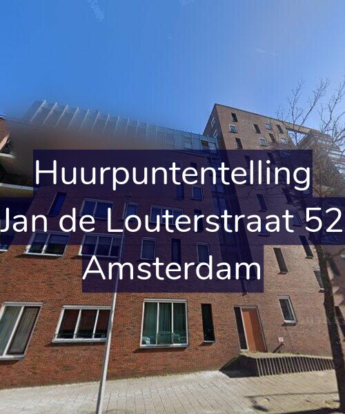 Foto gevel Huurpuntentelling voor Jan de Louterstraat 52, Amsterdam