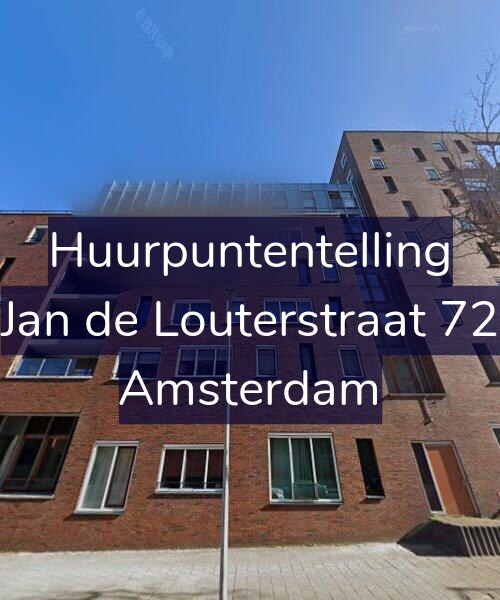 Foto gevel Huurpuntentelling voor Jan de Louterstraat 72, Amsterdam