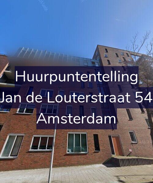 Foto gevel Huurpuntentelling voor Jan de Louterstraat 54, Amsterdam