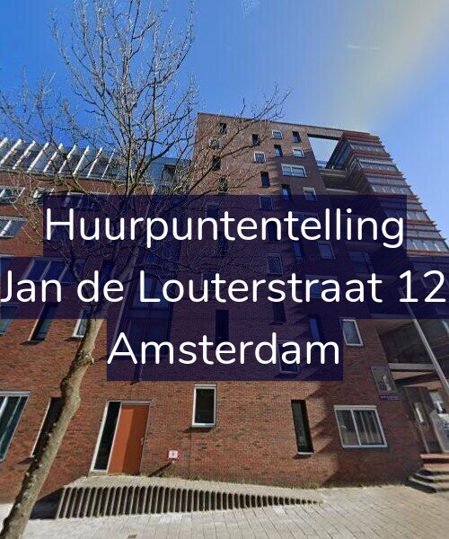 Foto gevel Huurpuntentelling voor Jan de Louterstraat 12, Amsterdam
