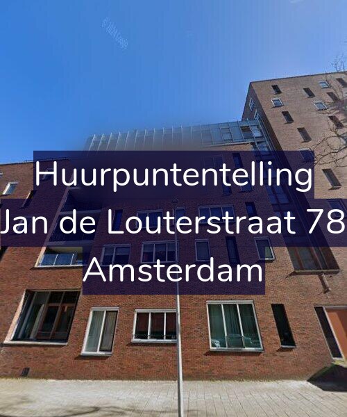 Foto gevel Huurpuntentelling voor Jan de Louterstraat 78, Amsterdam