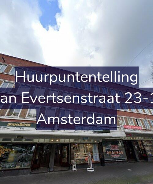 Foto gevel Huurpuntentelling voor Jan Evertsenstraat 23-1, Amsterdam