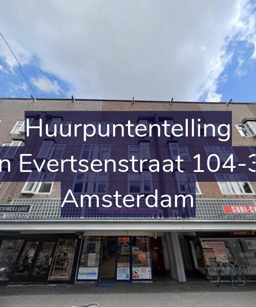 Foto gevel Huurpuntentelling voor Jan Evertsenstraat 104-3A, Amsterdam