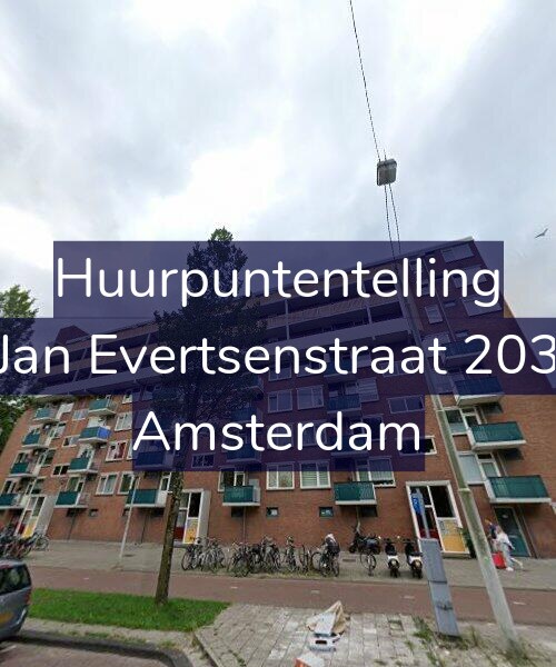 Foto gevel Huurpuntentelling voor Jan Evertsenstraat 203, Amsterdam