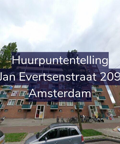 Foto gevel Huurpuntentelling voor Jan Evertsenstraat 209, Amsterdam