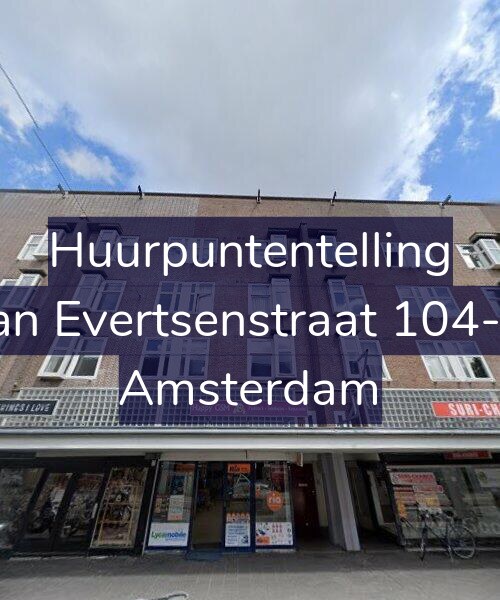 Foto gevel Huurpuntentelling voor Jan Evertsenstraat 104-1, Amsterdam