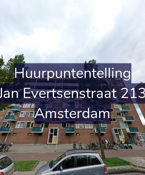 Foto gevel Huurpuntentelling voor Jan Evertsenstraat 213, Amsterdam