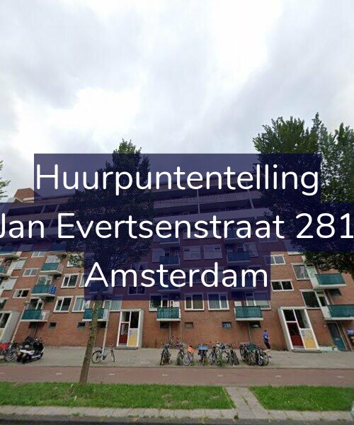 Foto gevel Huurpuntentelling voor Jan Evertsenstraat 281, Amsterdam