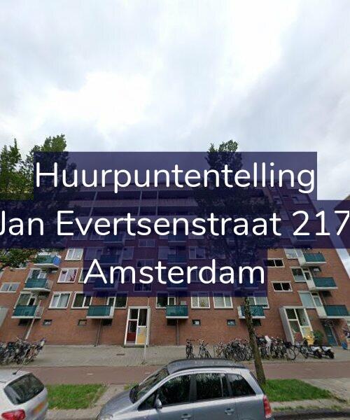 Foto gevel Huurpuntentelling voor Jan Evertsenstraat 217, Amsterdam
