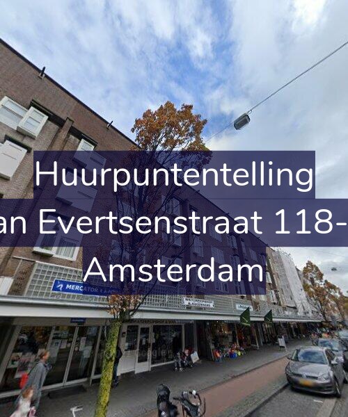 Foto gevel Huurpuntentelling voor Jan Evertsenstraat 118-2, Amsterdam