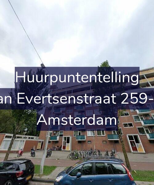 Foto gevel Huurpuntentelling voor Jan Evertsenstraat 259-1, Amsterdam