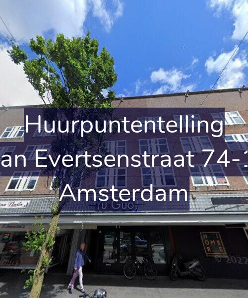 Foto gevel Huurpuntentelling voor Jan Evertsenstraat 74-1, Amsterdam