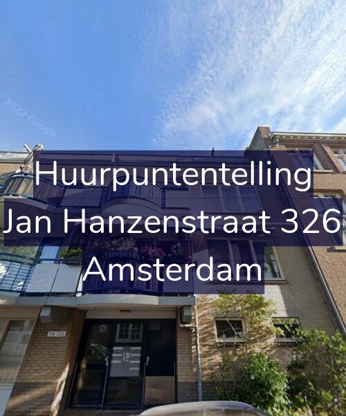 Foto gevel Huurpuntentelling voor Jan Hanzenstraat 326, Amsterdam