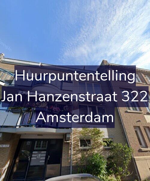 Foto gevel Huurpuntentelling voor Jan Hanzenstraat 322, Amsterdam