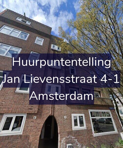 Foto gevel Huurpuntentelling voor Jan Lievensstraat 4-1, Amsterdam
