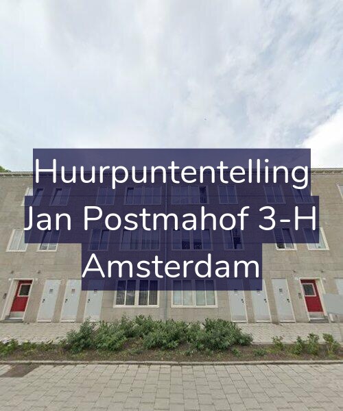 Foto gevel Huurpuntentelling voor Jan Postmahof 3-H, Amsterdam