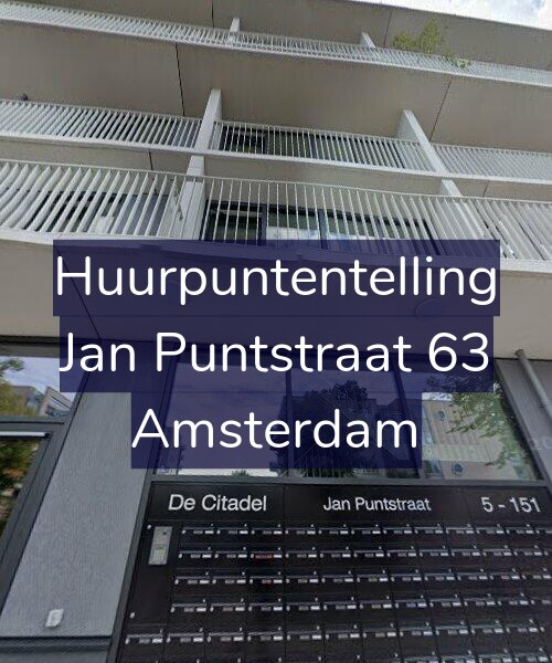 Foto gevel Huurpuntentelling voor Jan Puntstraat 63, Amsterdam