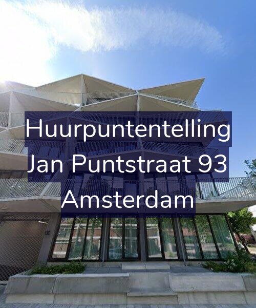 Foto gevel Huurpuntentelling voor Jan Puntstraat 93, Amsterdam